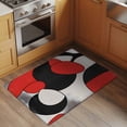 thumbnail image 2 of Red Black Abstract Area&nbsp;Rug 2x3ft Modern Geometric Non-Slip&nbsp;Washable Square&nbsp;Rugs Soft Felt Indoor Floor Mat for Bedroom Kitchen Living Room Bathroom, 2 of 9