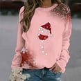 thumbnail image 2 of DianGeFu Womens Hoodies Pullover Plus Size Print Round Neck Loose Long Sleeve for 2024 Christmas Fashion(Pink,L), 2 of 4