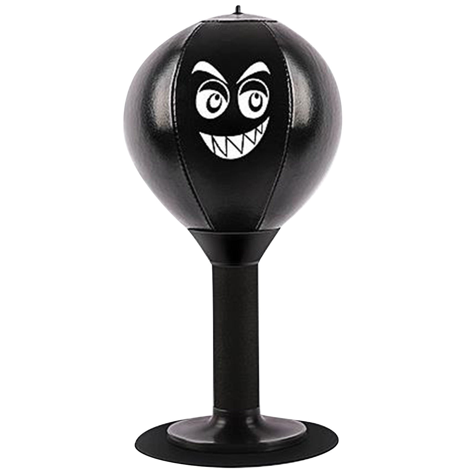 Suction Cup Tabletop Boxing Speed | Punch Ball | Heavy-Duty Spring | Durable Leather | Portable Compact Design | 37cm Height | ABS Stainless Steel Foam | Bonus Pump Included