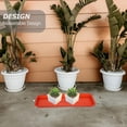thumbnail image 2 of MOVTOTOP 10Pcs Rectangular Planter Tray Plastic Flower Pot Tray Plant Saucer Tray Plastic Reusable Bonsai Pot Saucer, 2 of 7