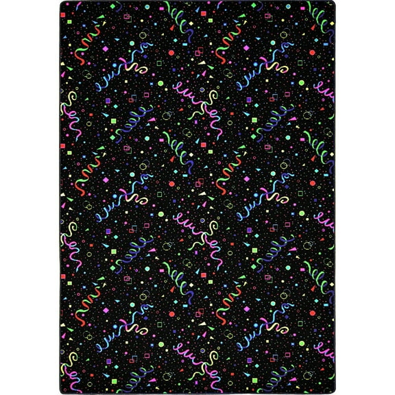 Celebration 6' x 9' area rug in color Fluorescent
