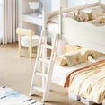 thumbnail image 5 of Harper & Bright Designs Full over Full Bunk Bed with Storage Shelves, Solid Wood Bunk Bed Frame with Slide and Ladders, Low Bunk Bed with Guardrails for Boys Girls, Beige, 5 of 16