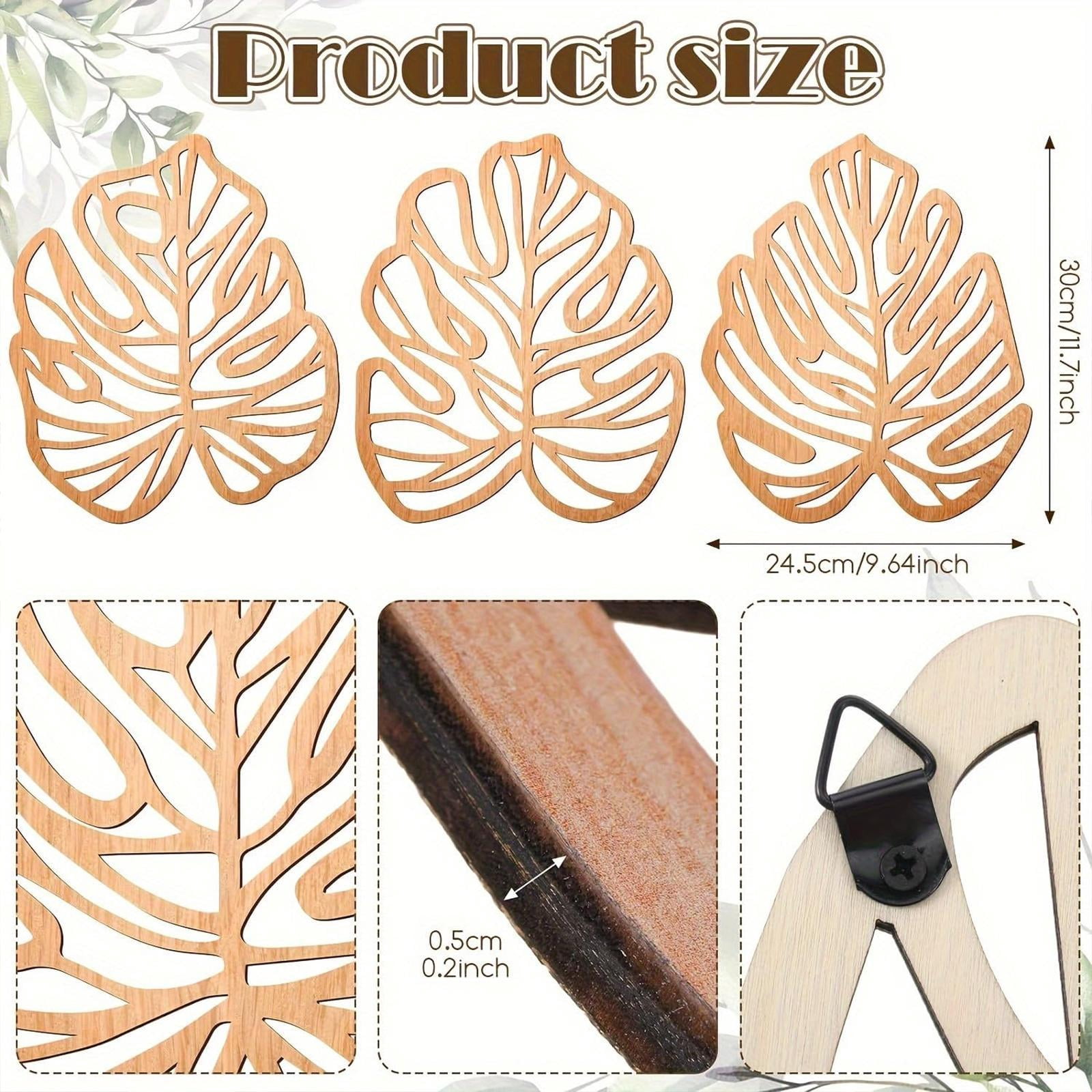 Fiocias Tissue Case Wall Mounted Toilet Paper Storage Box Acrylic Toilet Tissue Towel Holder Palm Leaves Wood Wall Decor for Bedrooms Kitchens Bathrooms