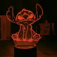 thumbnail image 5 of Lámpara 3D de Lilo & Stitch para niños, luz LED de noche de Anime para decoración de escritorio, dormitorio, regalos de cumpleaños, Manga, puntada de dibujos animados, iluminador, 5 of 5
