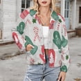 thumbnail image 3 of Jackets for Women Winter Coat Jackets Flannel Stand Collar Jacket(Christmas Mug & Candy Cane Pattern,Size:S-4XL), 3 of 7