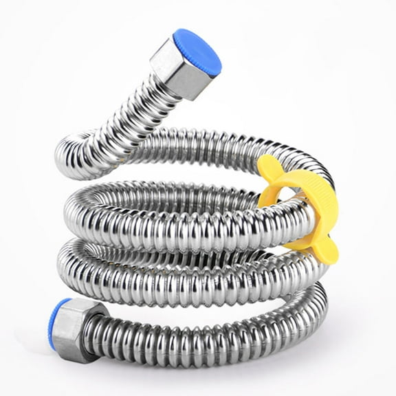 HOOWIFFY Corrugated Flexible Hose Water Heater Supply Line 2Pcs 1/2Inch Stable Performance