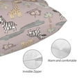 thumbnail image 3 of KLL Safari Animals Pillow Covers Envelope Closure,Super Soft and Cozy Fuzzy Fleece Pillow Case Cover 20"x30", 3 of 5