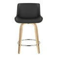 thumbnail image 5 of LumiSource Santi 24" Fixed-Height Counter Stool - Set of 2 in Zebra Wood, 5 of 9