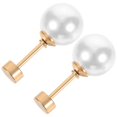 thumbnail image 2 of Pendientes de perlas para mujer QUANZHOUTIANDI acero inoxidable, 2 of 2