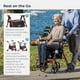 thumbnail image 5 of Silla de ruedas de transporte plegable y andador Drive Medical 795BU Duet, color burdeos, 5 of 5