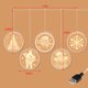 thumbnail image 2 of Decoración de cortina navideña Cadena de luces LED Efecto visual 3D Luz blanca cálida Alimentad Irfora Cadena de luz, 2 of 7