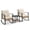 Beige, variant on 3 Piece Outdoor Rocking Bistro Set Patio Furniture with Thick Cushions 2 Tier Coffee Table Oversize Rattan Conversation Set Beige
