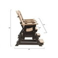 thumbnail image 5 of Grand Lake Amish Crafted Poly Outdoor Adirondack Double Balcony Glider, Weatherwood on Black, 5 of 5