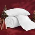 thumbnail image 3 of White California King Comforter Set, 3 Pieces Boho Cal King Bed Comforter, Oversized Soft Lightweight Down Alternative Bedding Set with Tufted Design(104x96In, 2 Pillowcases), 3 of 7
