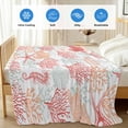 thumbnail image 4 of Red Orange Coastal Cooling Blanket,Lightweight Breathable Summer Throw Blanket with Double Sided Cold Effect,Sea Turtle Nautical Coral Summer Beach Picnic Blankets Bed Sheet for Hot Sleepers 60"x80", 4 of 8