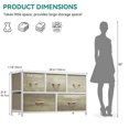 thumbnail image 5 of Dextrus 5 Drawers Wide Fabric Storage Chest of Drawers with Sturdy Steel Frame, Wooden Top for Bedroom Living Room, Closets, 5 of 8