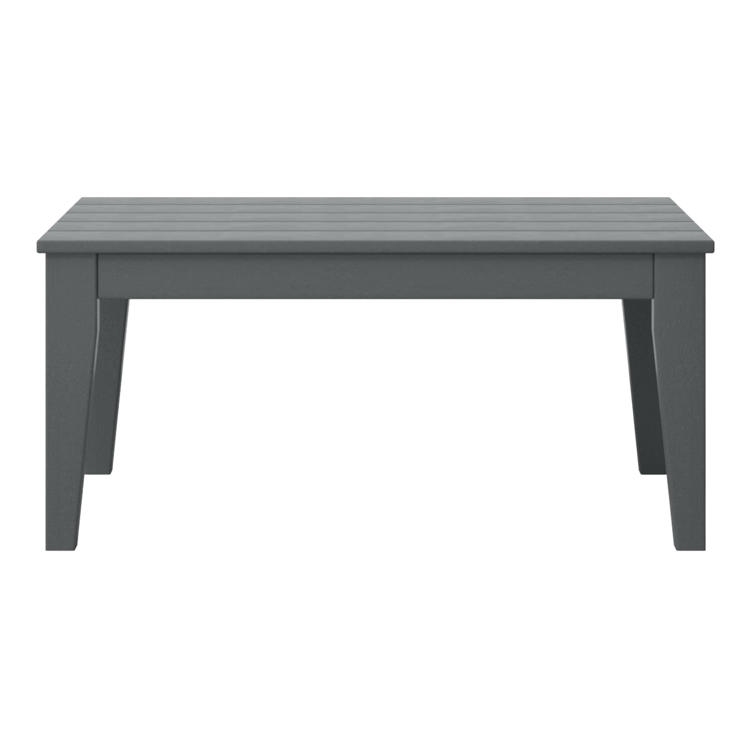 WestinTrends Malibu Low Outdoor HDPE Patio Rectangle Coffee Table, Gray