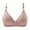 Pink, variant on Herrnalise Women's Lace Edge Vertical Stripe Back Bra Padded Bra Wireless Lingerie For women