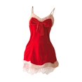 thumbnail image 2 of Camisón de lencería navideña para mujer, lencería de Papá Noel, camisón con tirantes de Papá Noel, minivestido para vacaciones, cita y noche, 2 of 6