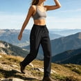 thumbnail image 4 of Oksale Travel Pants for Women On Plane Plus Size Golf Pants with Zipper Pockets Casual Drawstring Elastic Waisted Pants Active Outdoor, 4 of 9