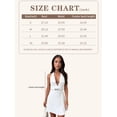 thumbnail image 4 of Vestido OWIN para mujer, halter, cuello en V, línea A, doble capa, blanco, 4 of 4