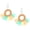 Green Round, variant on Boho Summer Beach Earrings for Women Lightweight Straw Wicker Earring Statement Raffia, Style J4051