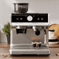 thumbnail image 2 of Espresso Machine with Grinder and Milk Frother, 20 Bar 3-in-1 Coffee Maker, 95oz Water Tank, Built-in Burr Grinder & Steam Wand for Cappuccino, Latte, 2 of 8