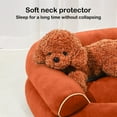 thumbnail image 5 of Winter Dog Sofa Beds, Washable Soft Comfortable Rectangle Couch Bed for Small to Medium Pets 18.11x14.96x8.26 Inch Orange, 5 of 6