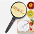 thumbnail image 3 of Crepe Maker, NonStick Dipping Plate Plus Electric Base Batter Spatula Compact Baker, Round Home Pancake Machine Holiday Morning Breakfast Dessert Treat for Egg Roll Tortilla, 3 of 7
