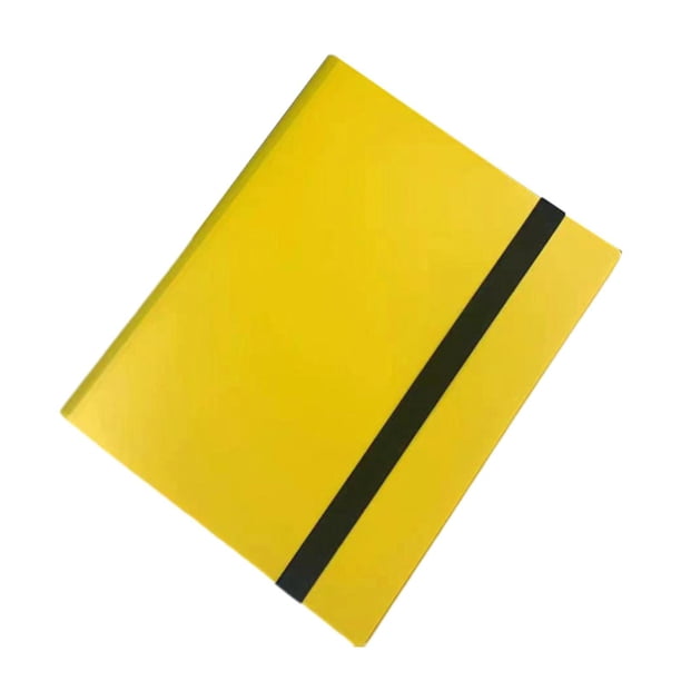 Carpeta de tarjetas con 9 bolsillos, carpeta de almacenamiento para tarjetas, álbum de colección para fútbol Amarillo