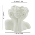 thumbnail image 4 of Florero de cerámica para la cara, florero artístico para decoración, macetero para la cara de las mujeres, florero de cuerpo humano, pieza central para la oficina en casa, 4 of 5