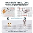 thumbnail image 5 of Guinea Pig Stainless Steel Litter Box with Raised Grid and Washable Pad,Small Bunny Rabbit Litter Pan High Side, Ferret Rat Litter Box, Small Animal Toilet Potty Tray Easy Clean,Less Stink, 5 of 9