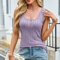 thumbnail image 5 of yillto Womens Ribbon Tank Tops Sleeveless Scoop Neck Loose Shirts Summer Lightweight Causal Basic Tanks, 5 of 7