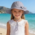thumbnail image 6 of TOWED22 Baby Toddler Infant Girls Boys Bucket Sun Hats Protection Beach UPF 50+ Toddler Wide Brim Bucket Summer Hats(Grey,2-5 Y), 6 of 9