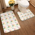 thumbnail image 2 of Yiaed Cute Baby Dinosaurs Print Bathroom Mat Set 2 Pieces Mat Anti-Skid Pad Ultra Soft and Absorbent Bathroom Bath Mat Contour Bath Rugs for Toilet Base, 2 of 6
