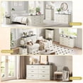 thumbnail image 3 of YouTrend 6 Drawer Dresser,Farmhouse Chest of Drawers for Bedroom with Metal Handles,Large Wood Drawer Organizer 55" Wide TV Stand for Living Room,Hallway,White, 3 of 8