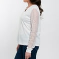 thumbnail image 6 of Elsie & Zoey Dru Lace Long Sleeve Thermal V-Neck Sweater for Women, 6 of 7