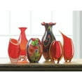 thumbnail image 4 of Home Decorative Indoor Red And Gold Sunfire Glass Vase, 4 of 4