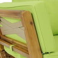 thumbnail image 6 of Finleigh Acacia Wood Outdoor Expandable Daybed with Cushions, Teak, Light Green, and Khaki, 6 of 8