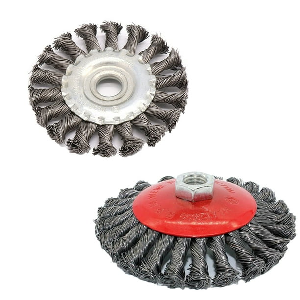 Polishing wire wheel brush Brush disc for angle grinder Rust removal wire wheel M14 twisted steel wire wheel Twist knot steel wire wheel