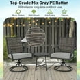 thumbnail image 5 of YYAo Outdoor Bistro Set, Outdoor Conversation Sets, 3 Piece Patio Swivel Chair Set with Soft Seat Cushions for Backyard, 5 of 7