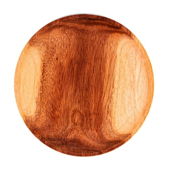Round Classic Acacia Wood Salad Plate
