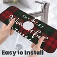 thumbnail image 6 of Pofeuu Wonderful Time Christmas Print Splash Guard for Sink Faucet Sink Gadgets-Splash Guard Behind Faucet Drip Catcher for Kitchen, Bathroom,Sink Mat, 6 of 7