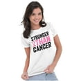 thumbnail image 4 of Stronger Than Breast Cancer Warrior Womens Slim Fit Graphic Tee Brisco Brands L, 4 of 5