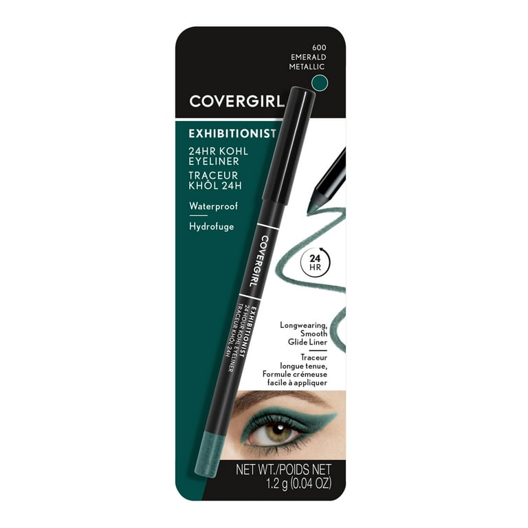  COVERGIRL Exhibitionist 24-Hour Kohl Eyeliner, Emerald  Metallic, 0.04 oz : Beauty & Personal Care