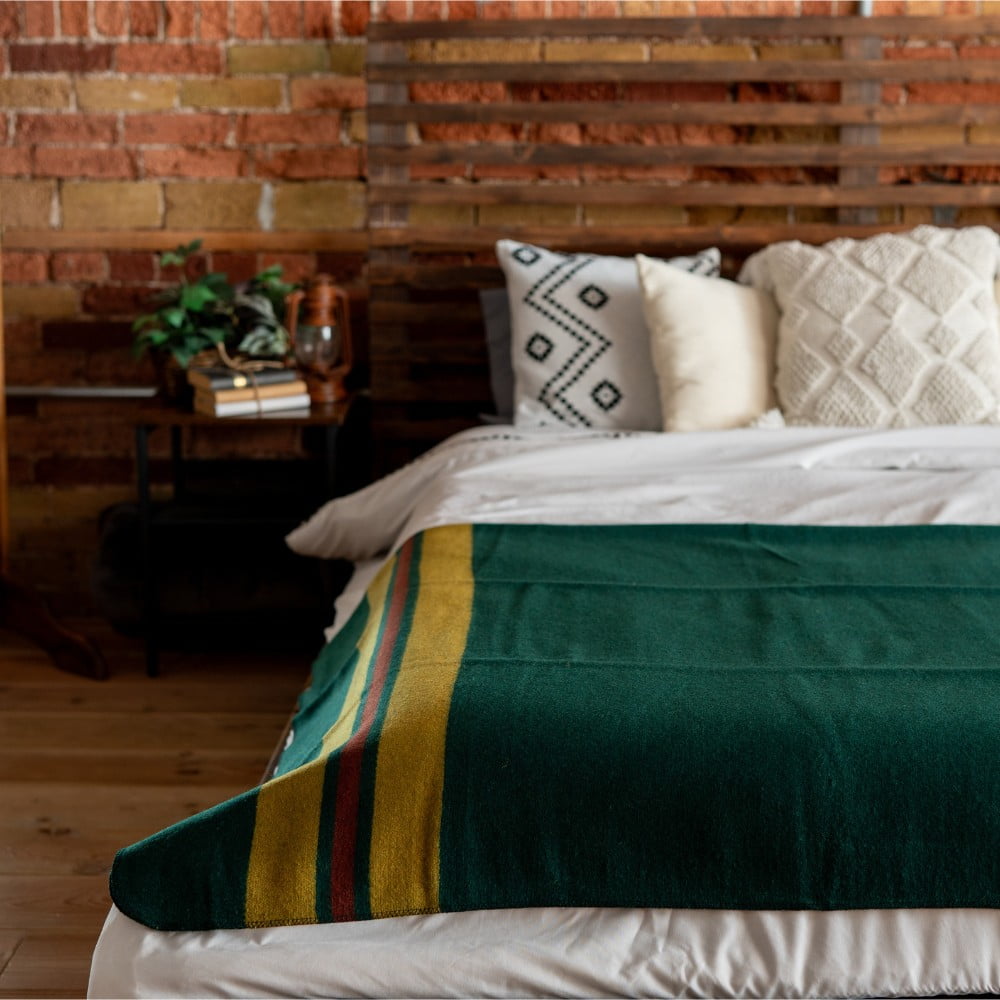 Arcturus Rainier Striped Wool Blanket (64" x 88"), 4.5 lbs
