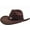 Brown, variant on Men & Women's  Felt Cowboy Hat Wide Brim  Outback