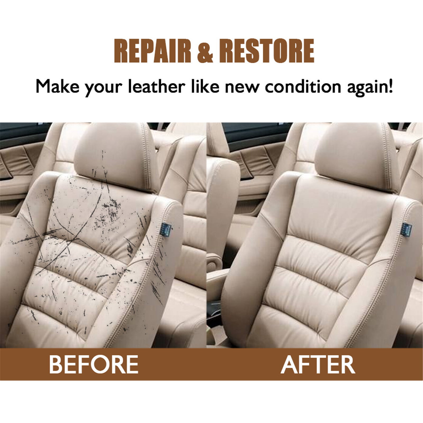 Leather Sofa Repair Kit  Leather Repair Kit Car Interior 7 Colours,  Leather Repair Filler, Restorer Scratches, Tears, Burn Holes, Gidenfly :  : Automotive
