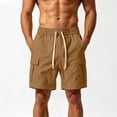 thumbnail image 5 of EOYWHK Mens Work Shorts with Pockets Elastic Waist Stretchy Work Shorts for Men Soft Lightweight Breathable for Casual Lounge Home Coffee, Size M, 5 of 7