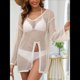 thumbnail image 5 of Pañuelos de Crochet para Mujer, Pareos de Baño Calados, Trajes de Verano Tejidos Arroz con Albaricoque un Tamaño, 5 of 10